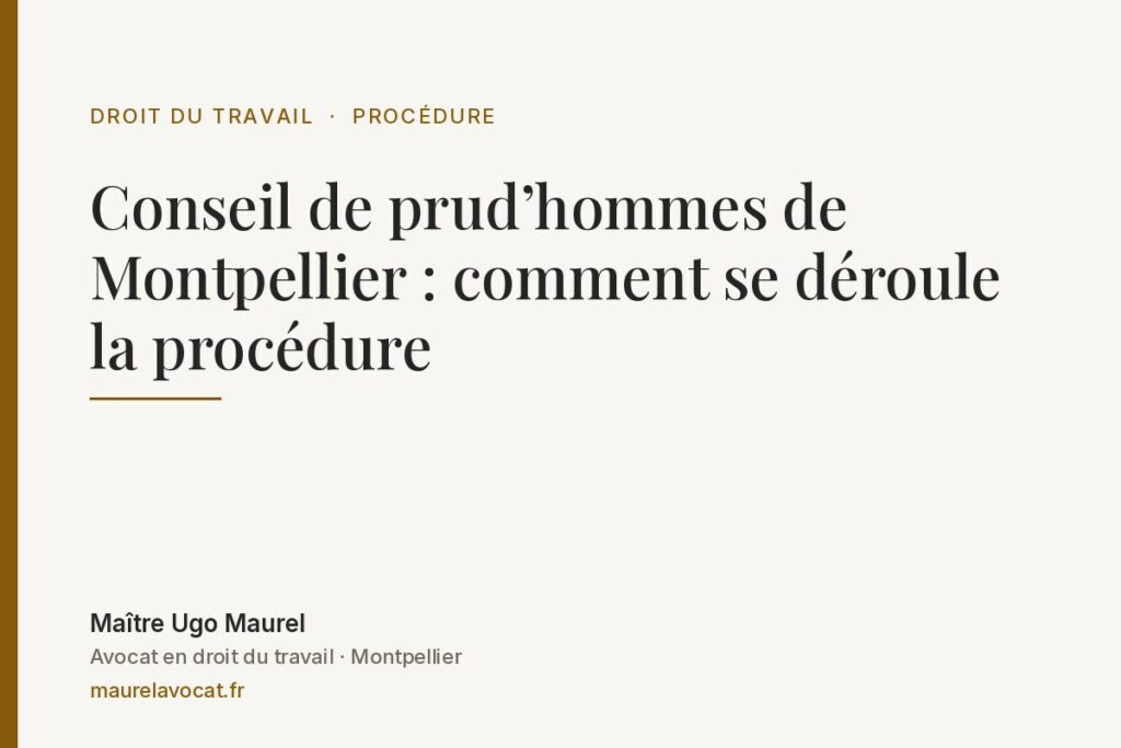 Conseil de prud'hommes de Montpellier – Maurel Avocat