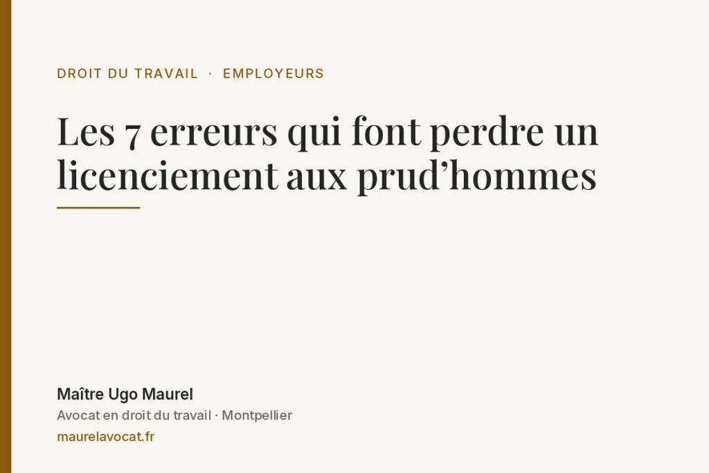 Les 7 erreurs des employeurs aux prud'hommes – Maurel Avocat