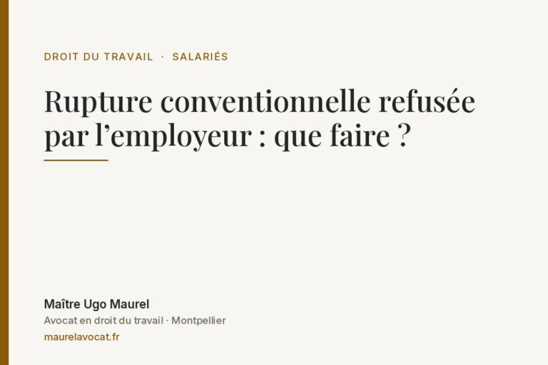 Lire la suite à propos de l’article Rupture conventionnelle refusée par l’employeur : que faire ?